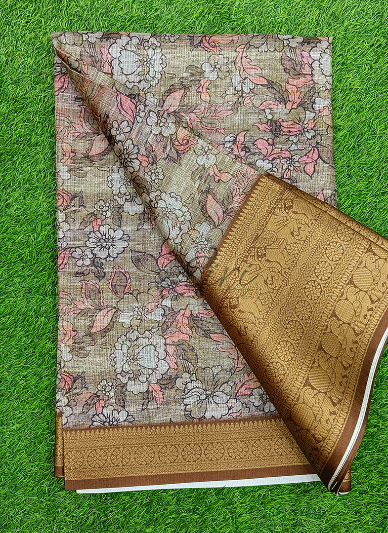 Beautiful Digital Print Kota Saree in Kanchi Borders