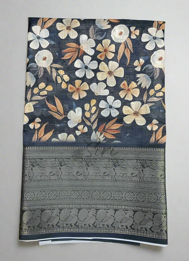 Beautiful Digital Print Kota Saree in Kanchi Borders