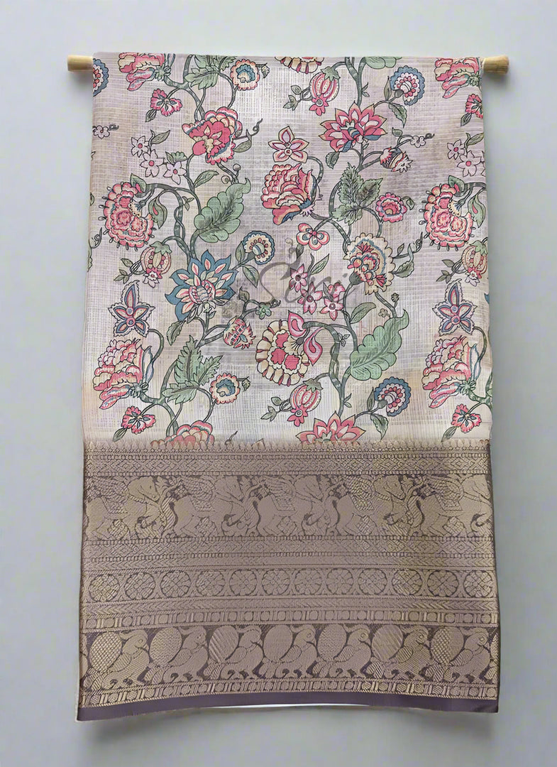 Beautiful Digital Print Kota Saree in Kanchi Borders