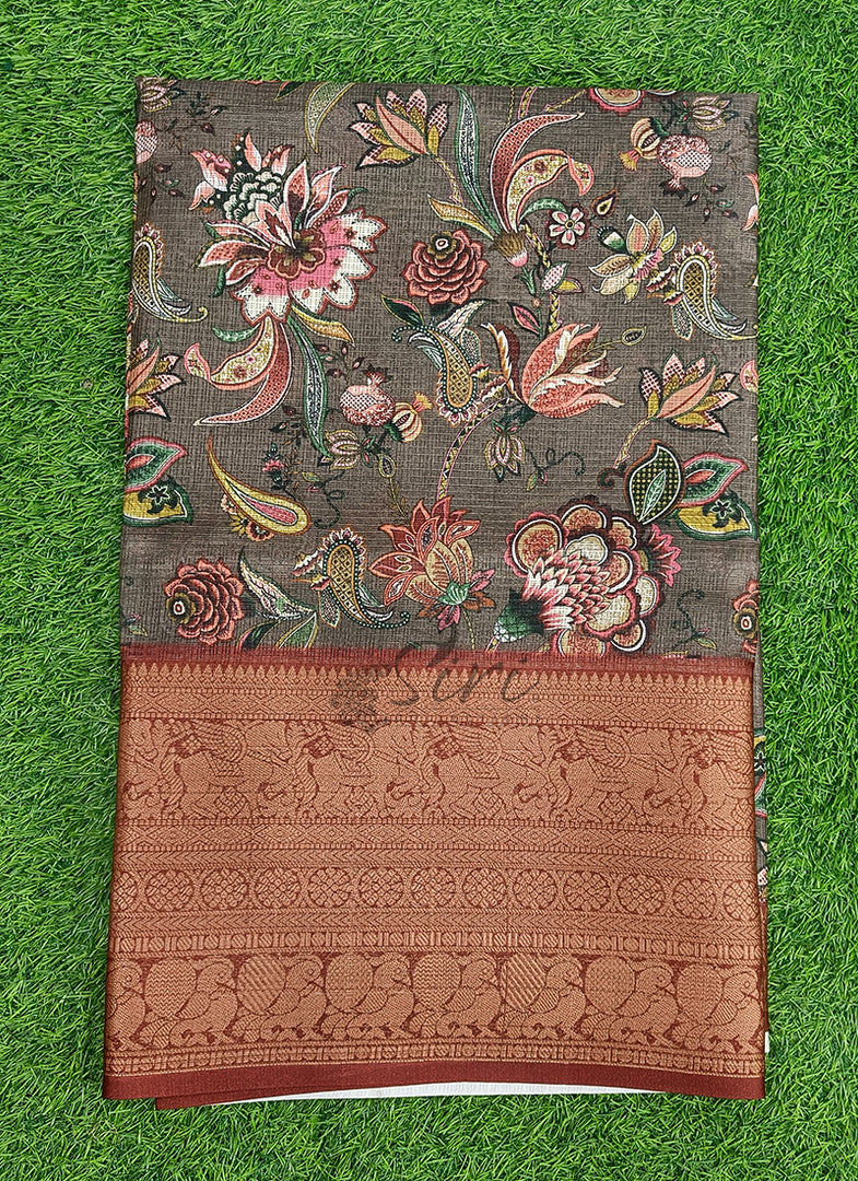 Beautiful Digital Print Kota Saree in Kanchi Borders