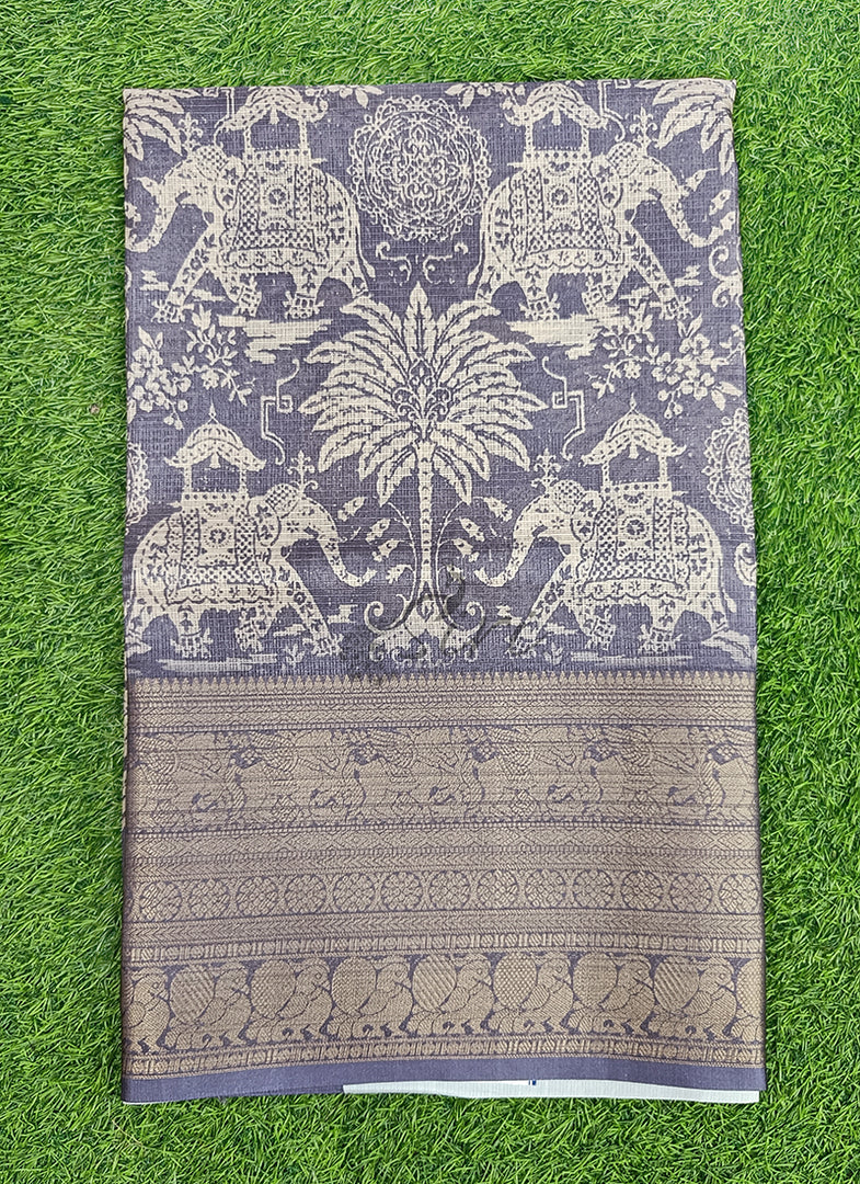 Beautiful Digital Print Kota Saree in Kanchi Borders