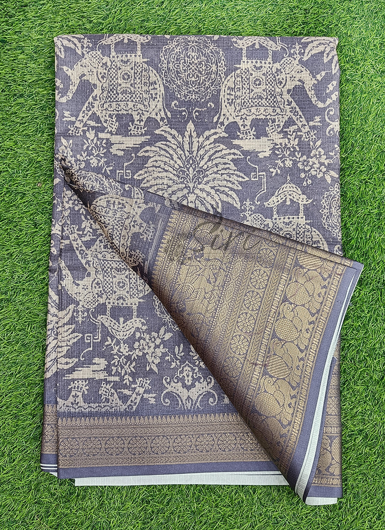 Beautiful Digital Print Kota Saree in Kanchi Borders