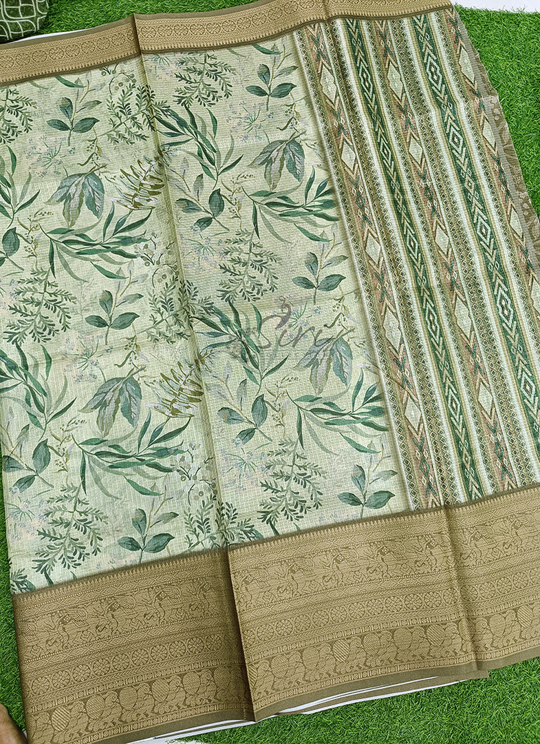 Beautiful Digital Print Kota Saree in Kanchi Borders