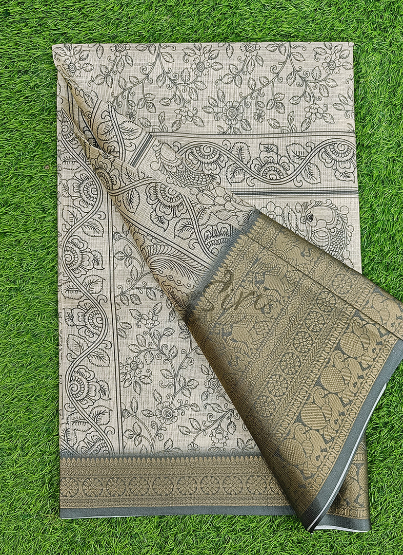 Beautiful Digital Print Kota Saree in Kanchi Borders