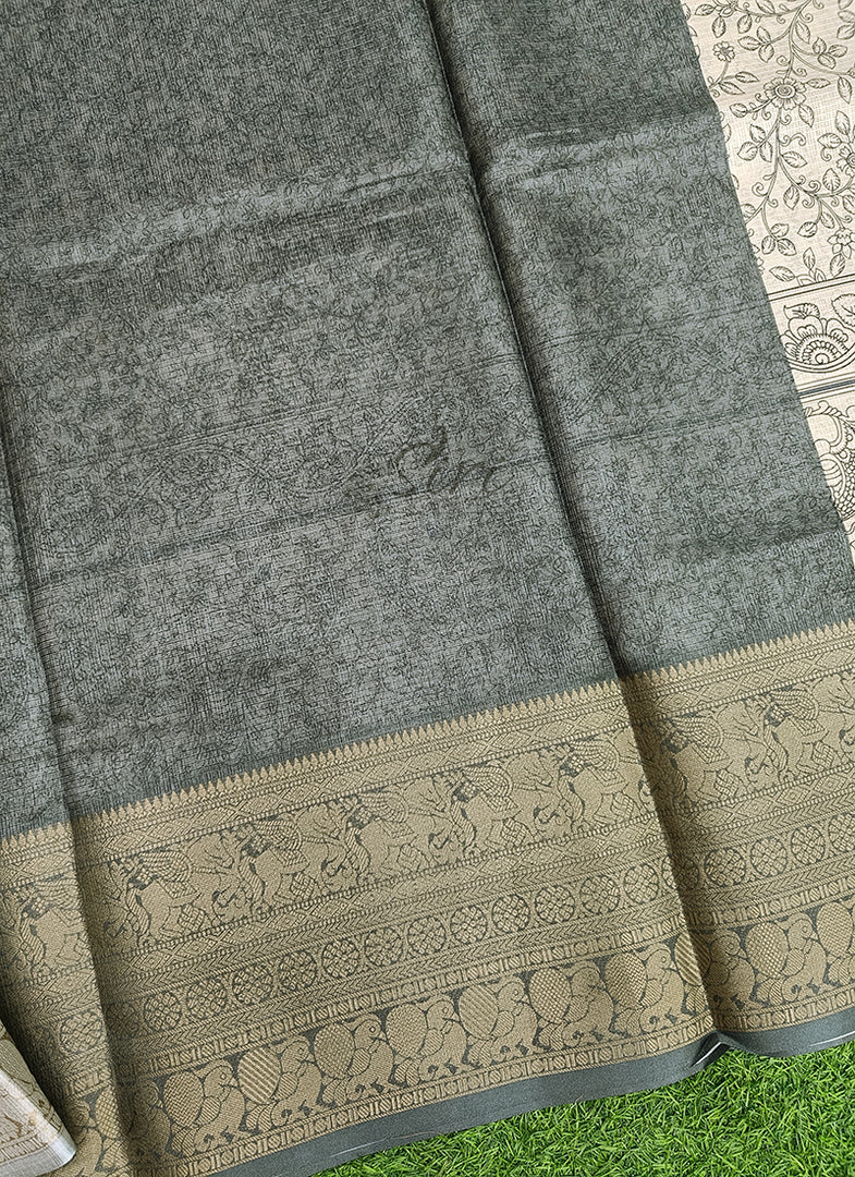 Beautiful Digital Print Kota Saree in Kanchi Borders