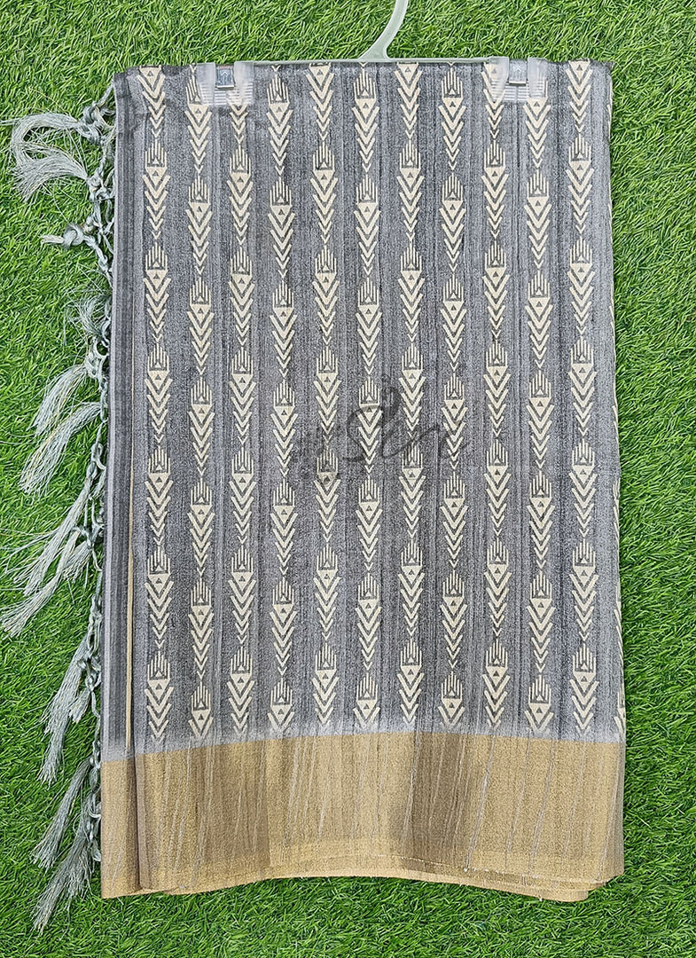 Beautiful Digital Print Matka Silk Saree