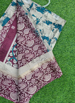 Load image into Gallery viewer, Printed Kalamkari Silk Saree