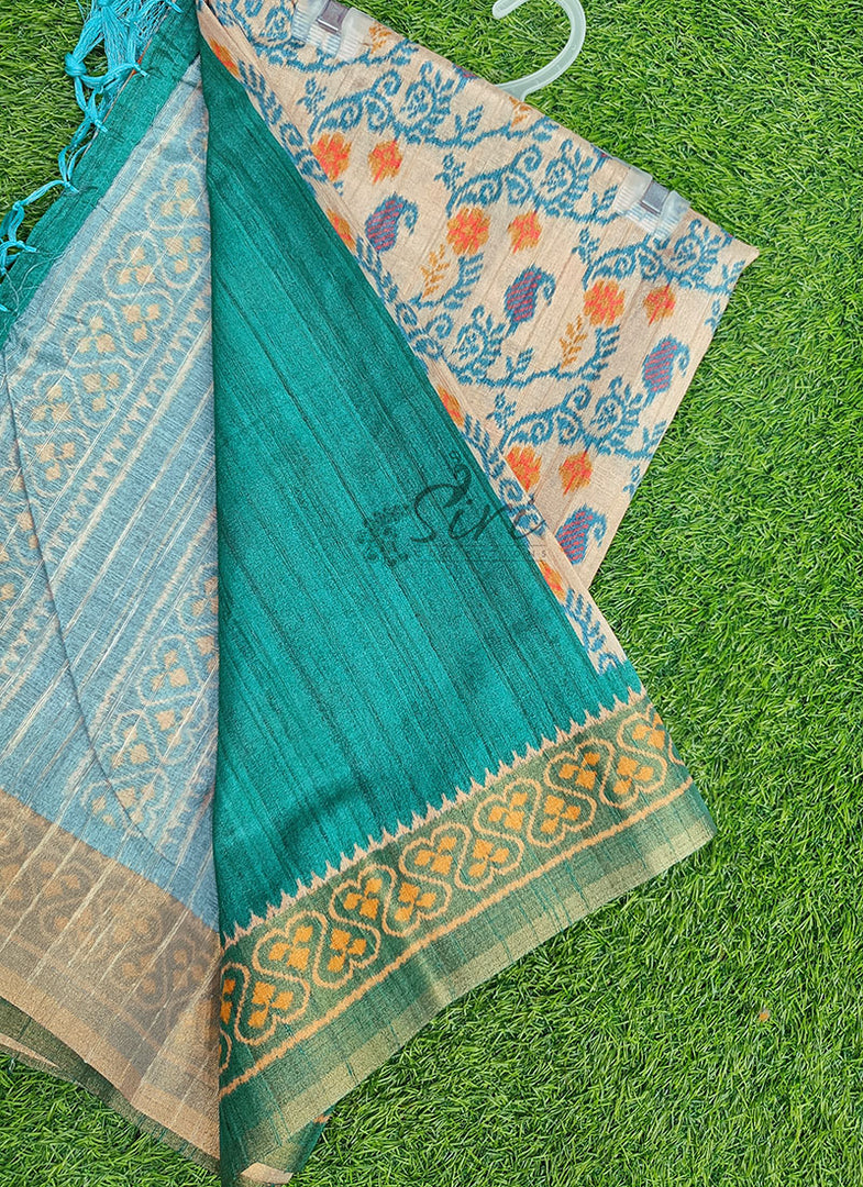 Beautiful Digital Print Matka Silk Saree