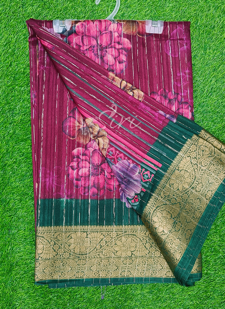 Beautiful Printed Fancy Silk Saree
