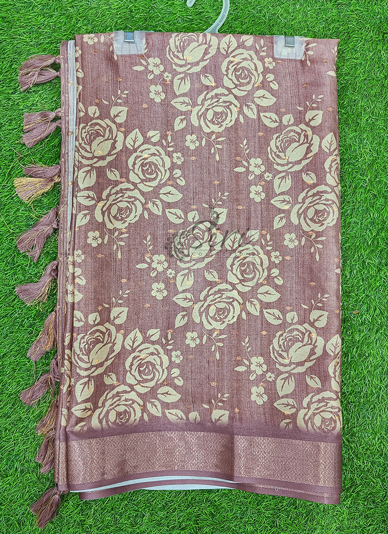 Beautiful Digital Print Fancy Silk Saree