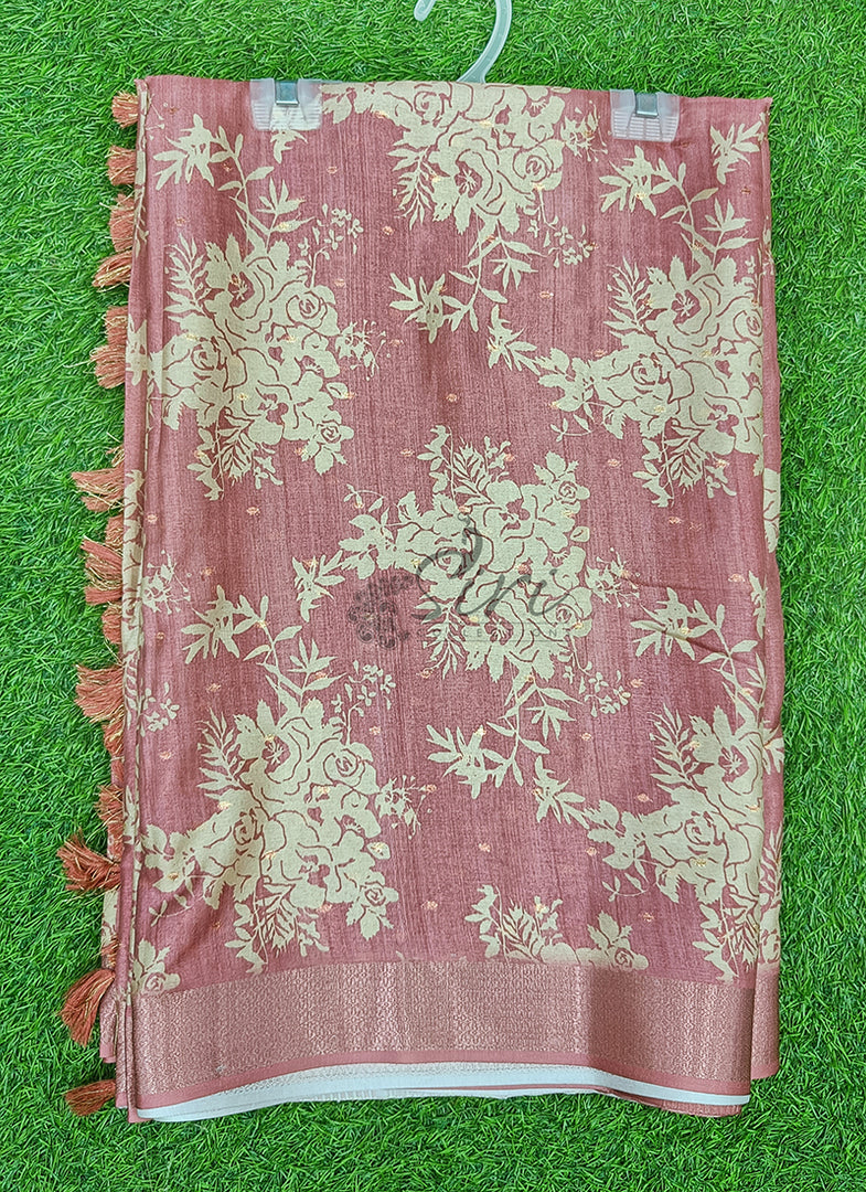 Beautiful Digital Print Fancy Silk Saree