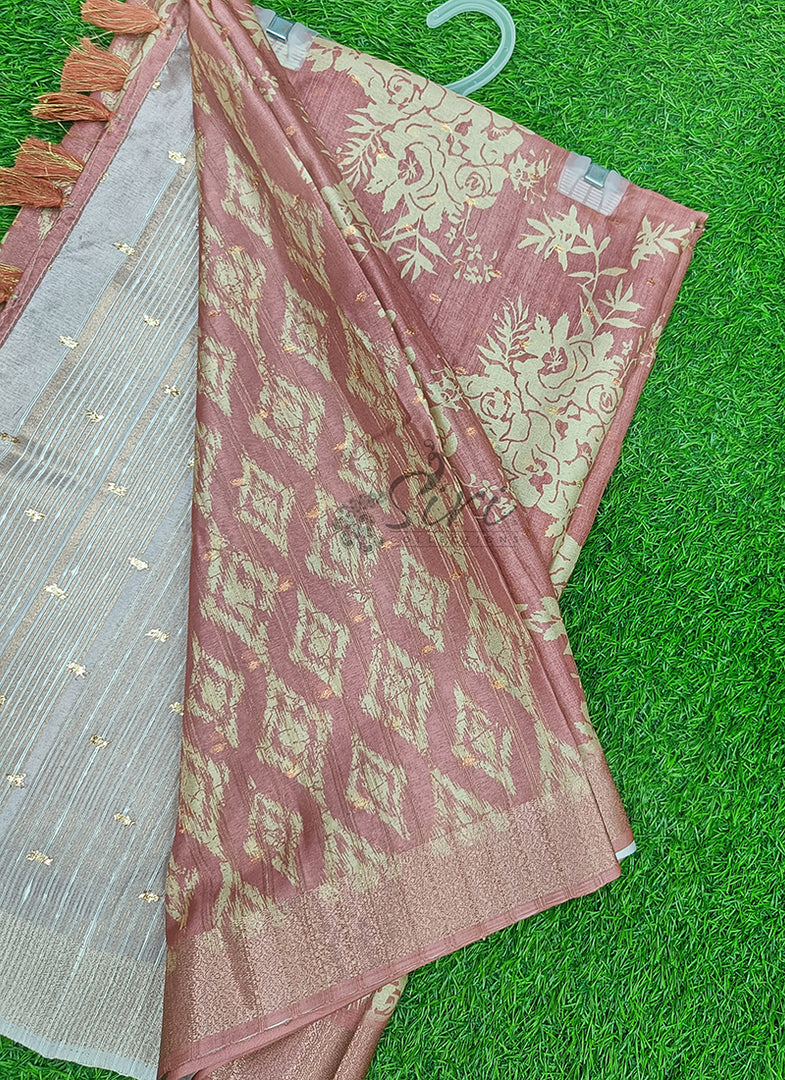 Beautiful Digital Print Fancy Silk Saree