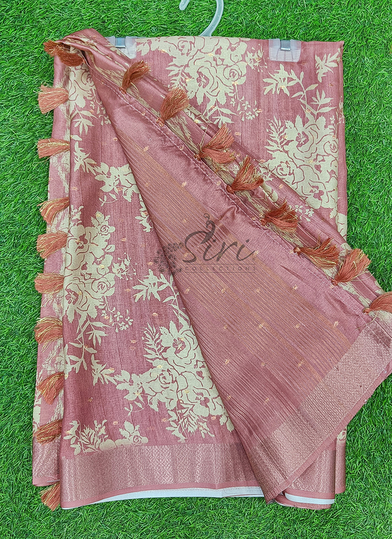 Beautiful Digital Print Fancy Silk Saree