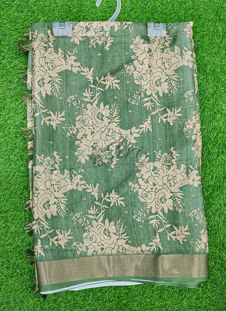 Beautiful Digital Print Fancy Silk Saree