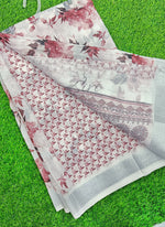 Load image into Gallery viewer, Lovely Digital Print Linen Saree