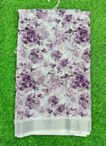 Load image into Gallery viewer, Lovely Digital Print Linen Saree