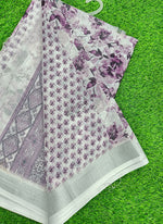Load image into Gallery viewer, Lovely Digital Print Linen Saree