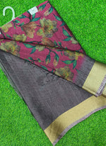 Load image into Gallery viewer, Beautiful Printed Jute Cotton Saree