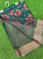 Load image into Gallery viewer, Beautiful Printed Jute Cotton Saree