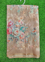 Load image into Gallery viewer, Beautiful Digital Print Soft Linen Saree