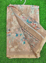 Load image into Gallery viewer, Beautiful Digital Print Soft Linen Saree