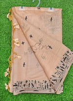 Load image into Gallery viewer, Latest Fancy Cotton Saree in Warli Design Borders
