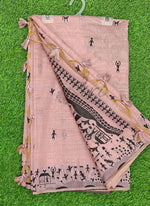 Load image into Gallery viewer, Latest Fancy Cotton Saree in Warli Design Borders