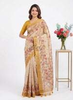 Load image into Gallery viewer, Beautiful Digital Print Fancy Tussar Saree in Kalamkari Design