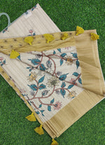 Load image into Gallery viewer, Beautiful Digital Print Fancy Tussar Saree in Kalamkari Design