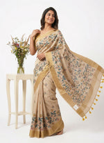 Load image into Gallery viewer, Beautiful Digital Print Fancy Tussar Saree in Kalamkari Design