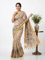 Load image into Gallery viewer, Beautiful Digital Print Fancy Tussar Saree in Kalamkari Design