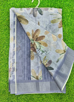 Load image into Gallery viewer, Lovely Digital Print Linen Saree