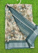 Load image into Gallery viewer, Lovely Digital Print Linen Saree