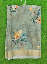 Load image into Gallery viewer, Lovely Digital Print Linen Jute Saree