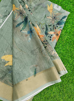 Load image into Gallery viewer, Lovely Digital Print Linen Jute Saree