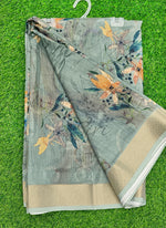 Load image into Gallery viewer, Lovely Digital Print Linen Jute Saree