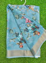 Load image into Gallery viewer, Lovely Digital Print Linen Jute Saree