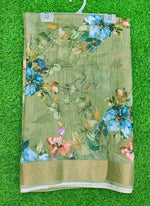 Load image into Gallery viewer, Lovely Digital Print Linen Jute Saree