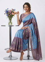 Load image into Gallery viewer, Exclusive Designer Digital Print Semi Tussar Saree