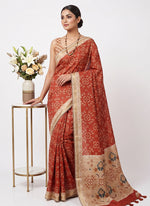 Load image into Gallery viewer, Siri Collections Designer Digital Print Semi Tussar Saree with Blouse