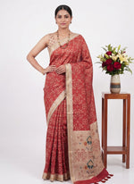 Load image into Gallery viewer, Siri Collections Designer Digital Print Semi Tussar Saree with Blouse