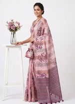 Load image into Gallery viewer, Designer Digital Print Organza And Tissue Stripes Saree