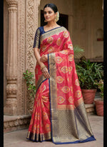 Load image into Gallery viewer, Lightweight Kora Silk Saree with Floral Weave with Blouse