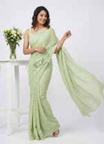Load image into Gallery viewer, Authentic Garden Vareli Lock Chiffon Brasso Saree