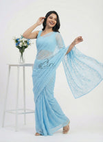 Load image into Gallery viewer, Authentic Garden Vareli Lock Chiffon Brasso Saree