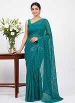 Load image into Gallery viewer, Beautiful Garden Vareli Lock Chiffon Brasso Saree