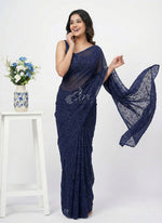 Load image into Gallery viewer, Authentic Garden Vareli Lock Chiffon Brasso Saree