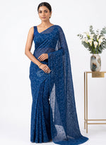 Load image into Gallery viewer, Beautiful Garden Vareli Lock Chiffon Brasso Saree