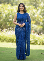 Load image into Gallery viewer, Authentic Garden Vareli Lock Chiffon Brasso Saree