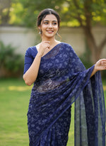 Load image into Gallery viewer, Authentic Garden Vareli Lock Chiffon Brasso Saree
